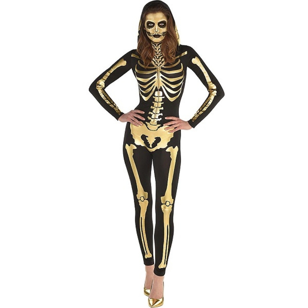 24 carat bones gold Halloween skeleton costume